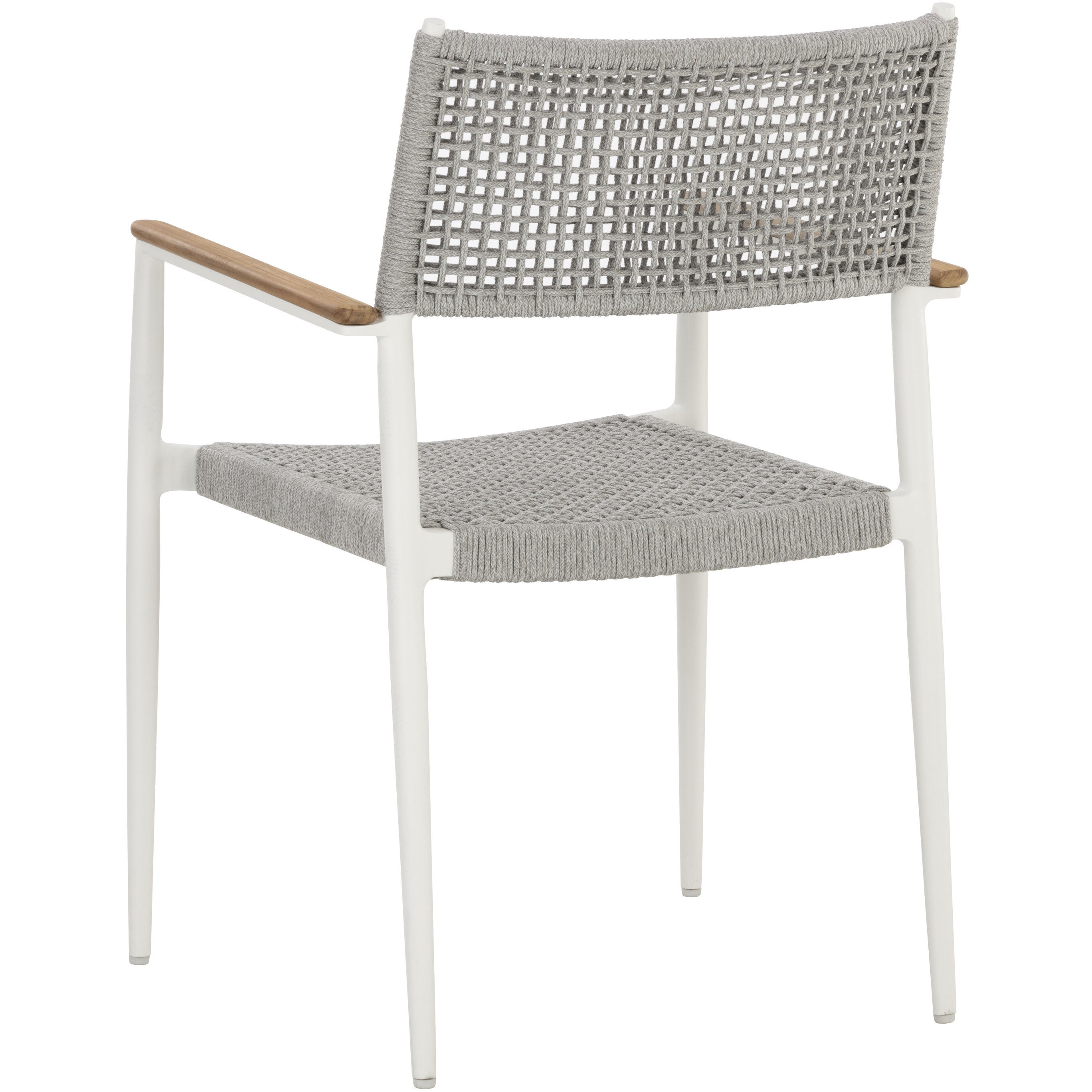 Nava White Outdoor Stackable Dining Armchair, Set Of 2